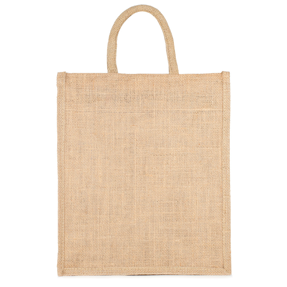Pumpkin Design Jute Bag | Reusable Grocery/Vegetable Bag | Multi-Purpose Printed Lunch Tote | 33x29x12cm