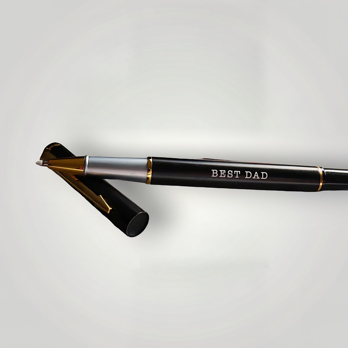 Personalized Black Satin Finish Ball Pen | Magnetic Cap | Custom Name Engraving | Elegant Office & Gift Pen | Blue Ink