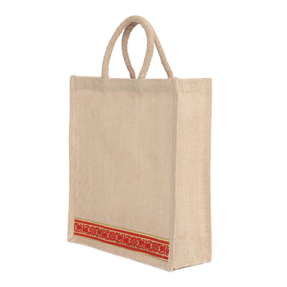 Eco-Friendly Jute Carry Bags | Reusable Shopping Bags for Daily Use with Zipper | Durable & Lightweight