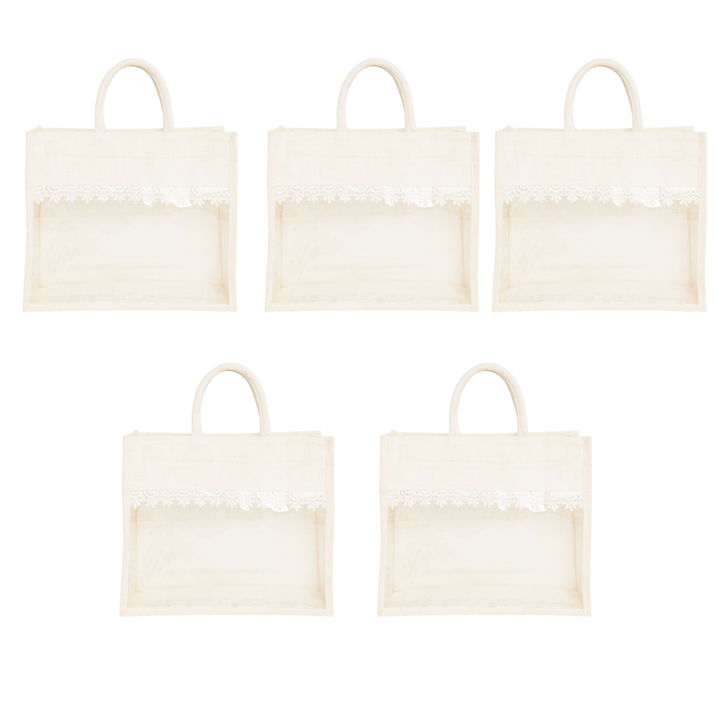 Jute Gift Hamper Bag with Transparent Window | Eco-Friendly Bag for Gifting, Return Gifts, Dry Fruits | Reusable Tote Bag