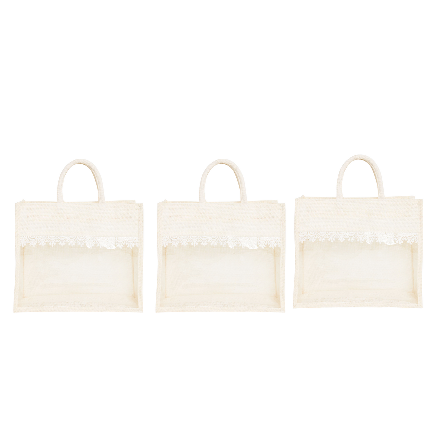 Jute Gift Hamper Bag with Transparent Window | Eco-Friendly Bag for Gifting, Return Gifts, Dry Fruits | Reusable Tote Bag