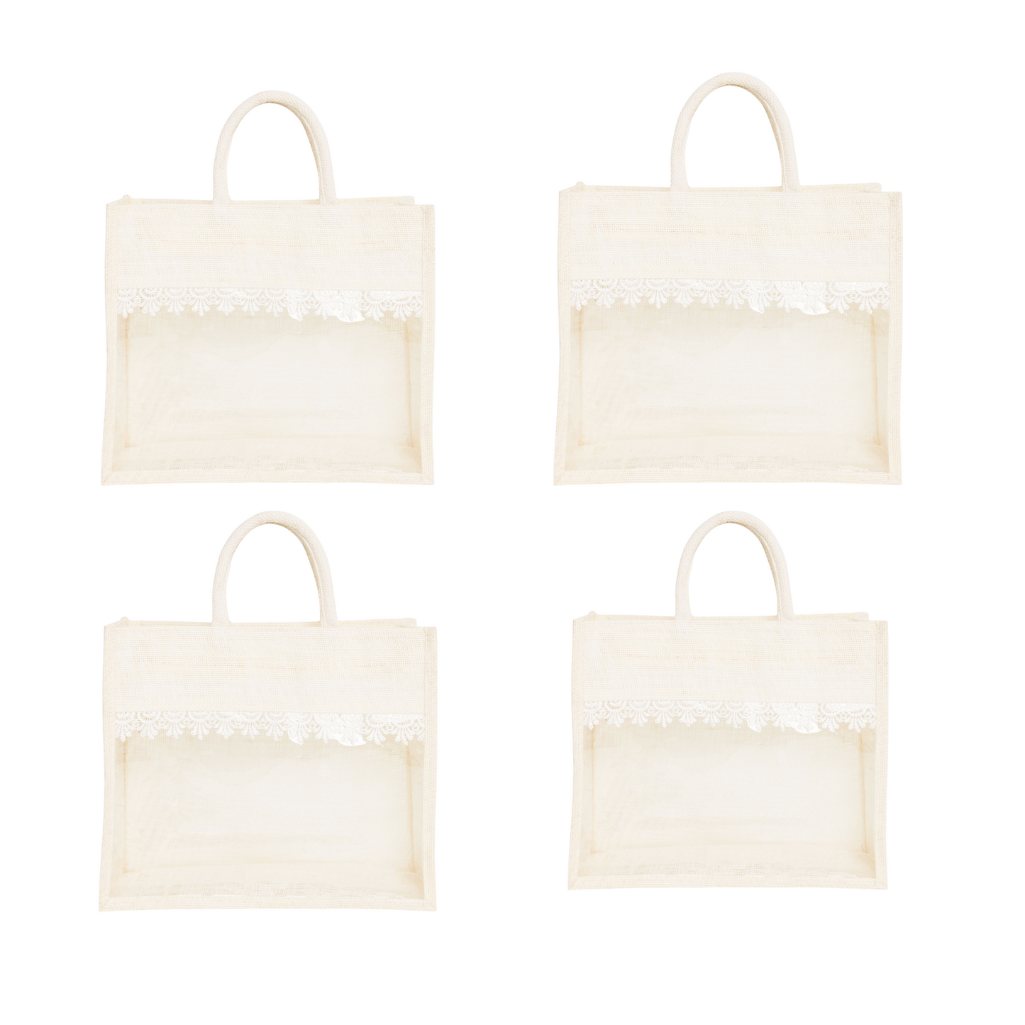 Jute Gift Hamper Bag with Transparent Window | Eco-Friendly Bag for Gifting, Return Gifts, Dry Fruits | Reusable Tote Bag