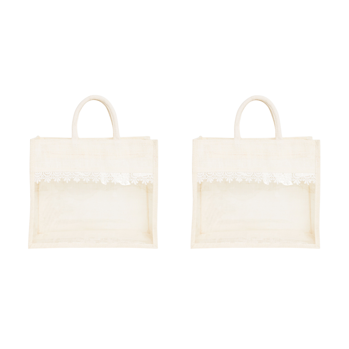 Jute Gift Hamper Bag with Transparent Window | Eco-Friendly Bag for Gifting, Return Gifts, Dry Fruits | Reusable Tote Bag