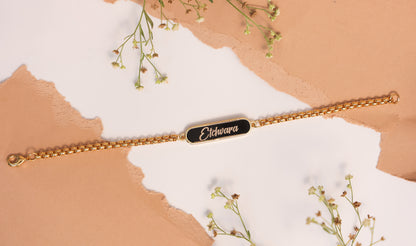 Personalized Name Engraved Bracelet | Custom Gift for Men & Women | 4 Colors | Daily & Party Wear