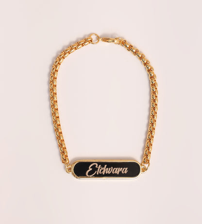 Personalized Name Engraved Bracelet | Custom Gift for Men & Women | 4 Colors | Daily & Party Wear