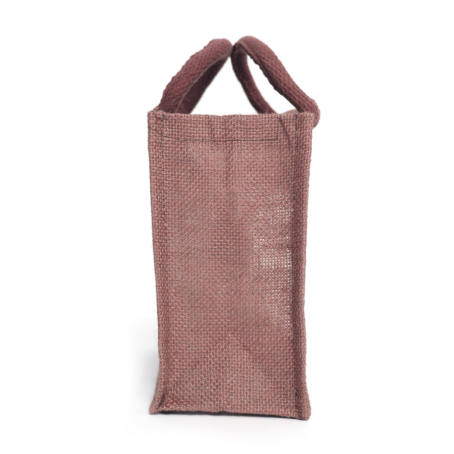 Purple Jute Bag with Transparent Window | Eco-Friendly Reusable Gift Bag | Return Gift Tote | Lunch Handbag | 25.4 × 20.32 × 12.7 cm