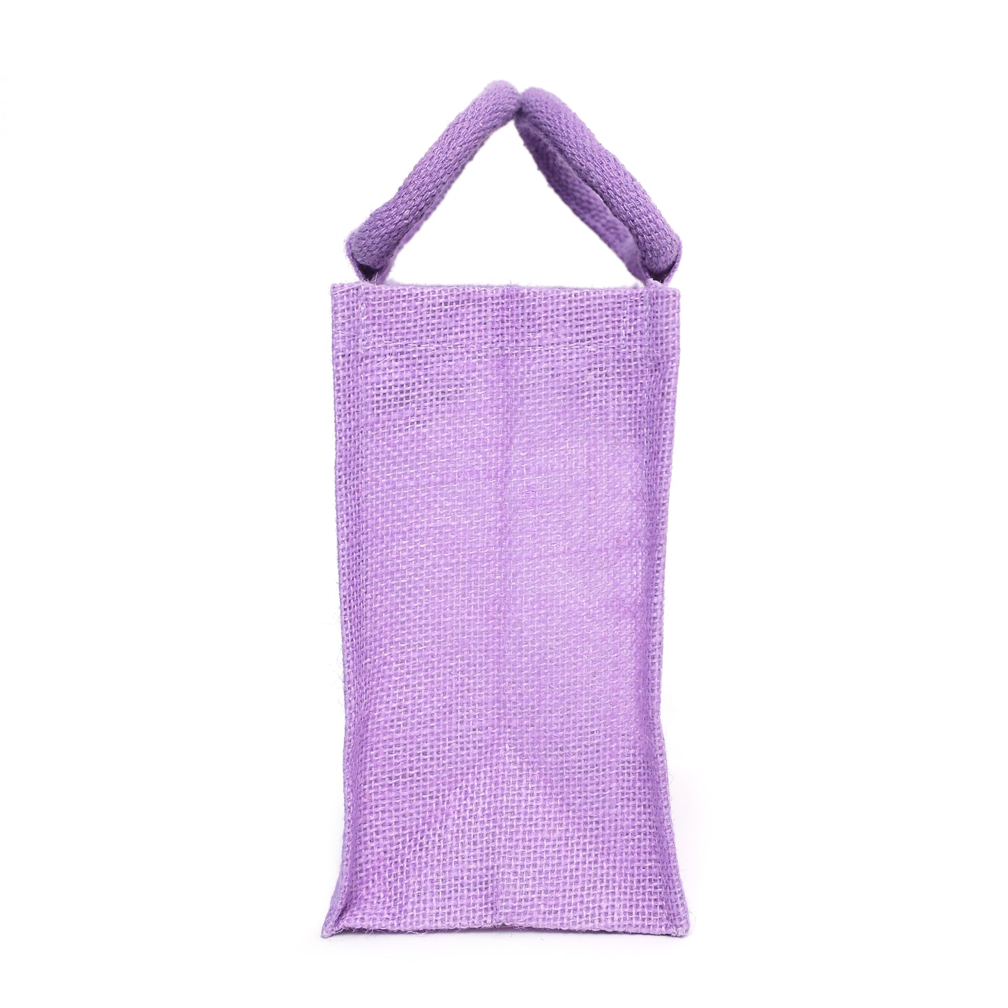 Purple Jute Bag with Transparent Window | Eco-Friendly Reusable Gift Bag | Return Gift Tote | Lunch Handbag | 25.4 × 20.32 × 12.7 cm