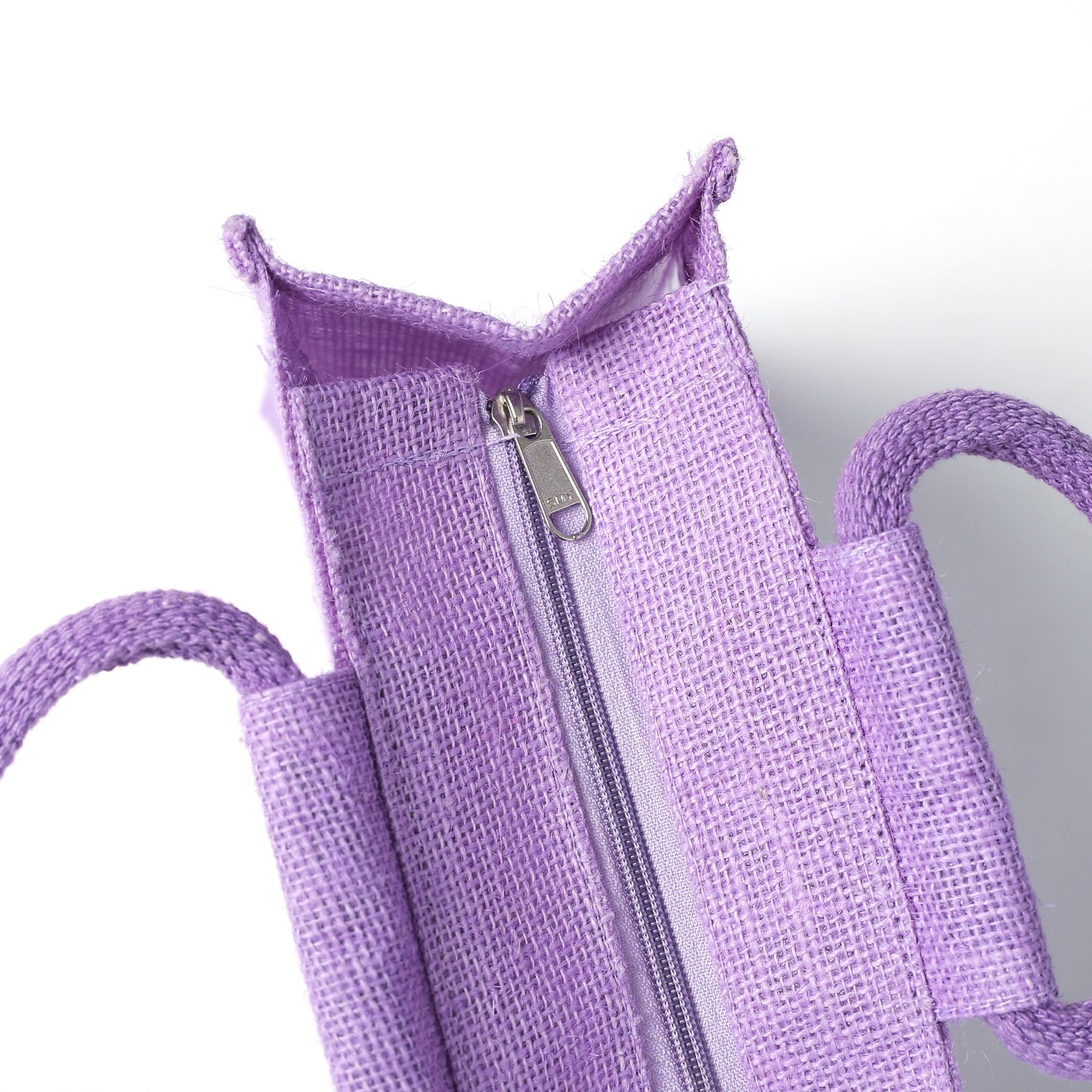 Purple Jute Bag with Transparent Window | Eco-Friendly Reusable Gift Bag | Return Gift Tote | Lunch Handbag | 25.4 × 20.32 × 12.7 cm