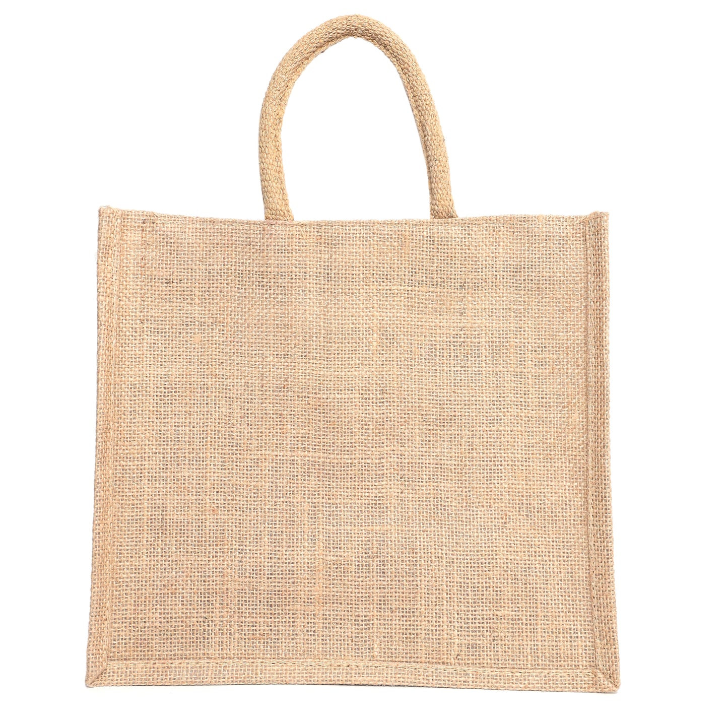 Jute Bag Blue Floral Design with Zip Pocket | Eco-Friendly Reusable Shopping Bag | Multipurpose Carry Bag for Women & Men | Size 30.5 × 25.4 × 12.7 cm