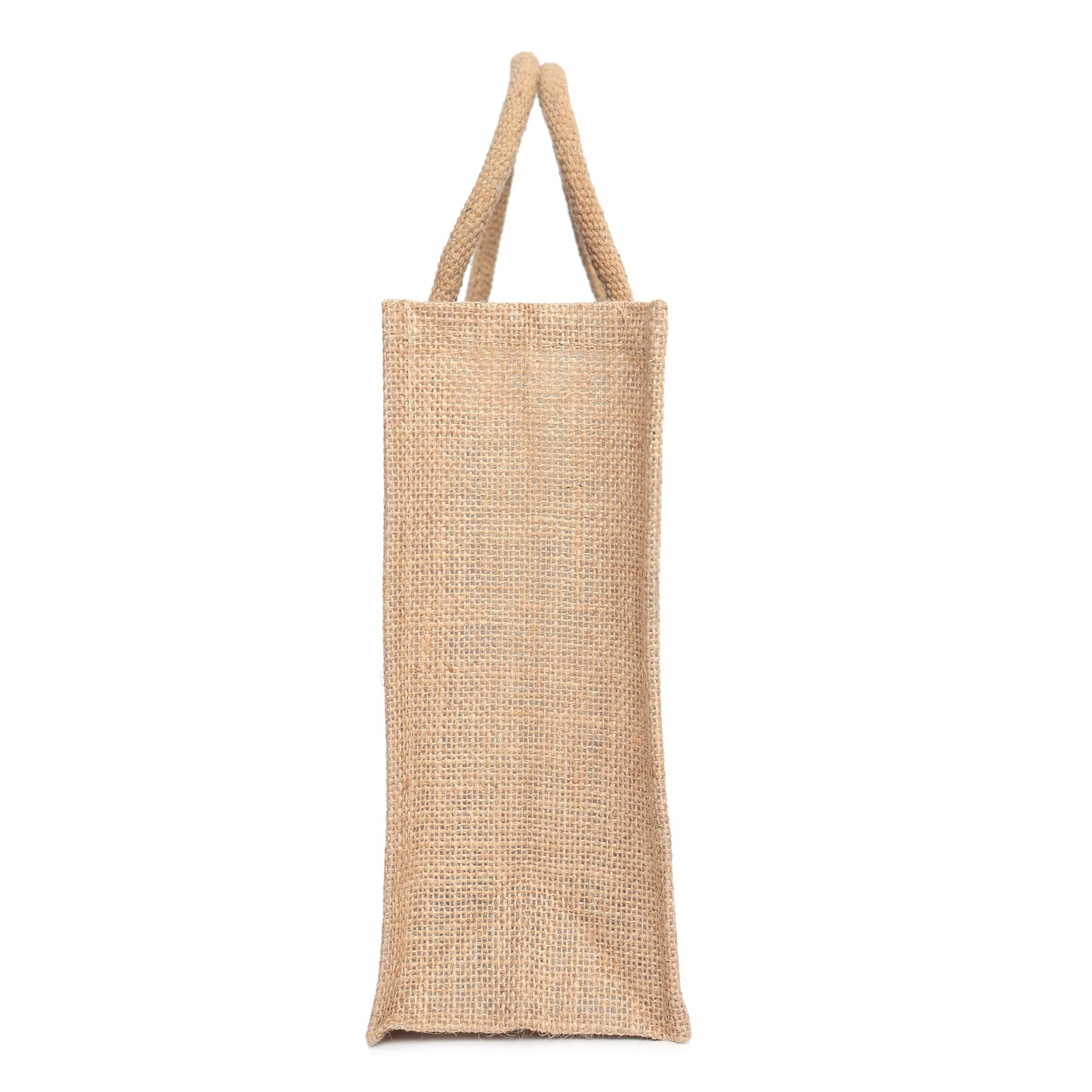 Jute Bag Blue Floral Design with Zip Pocket | Eco-Friendly Reusable Shopping Bag | Multipurpose Carry Bag for Women & Men | Size 30.5 × 25.4 × 12.7 cm