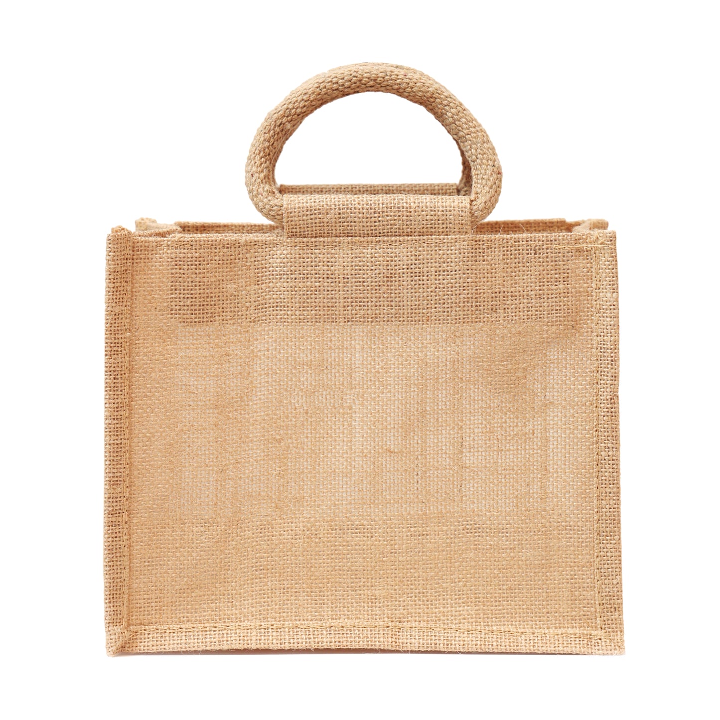 Jute Gift Bag with Transparent Window for Gifting & Return Gifts –   12*10*5 Inch