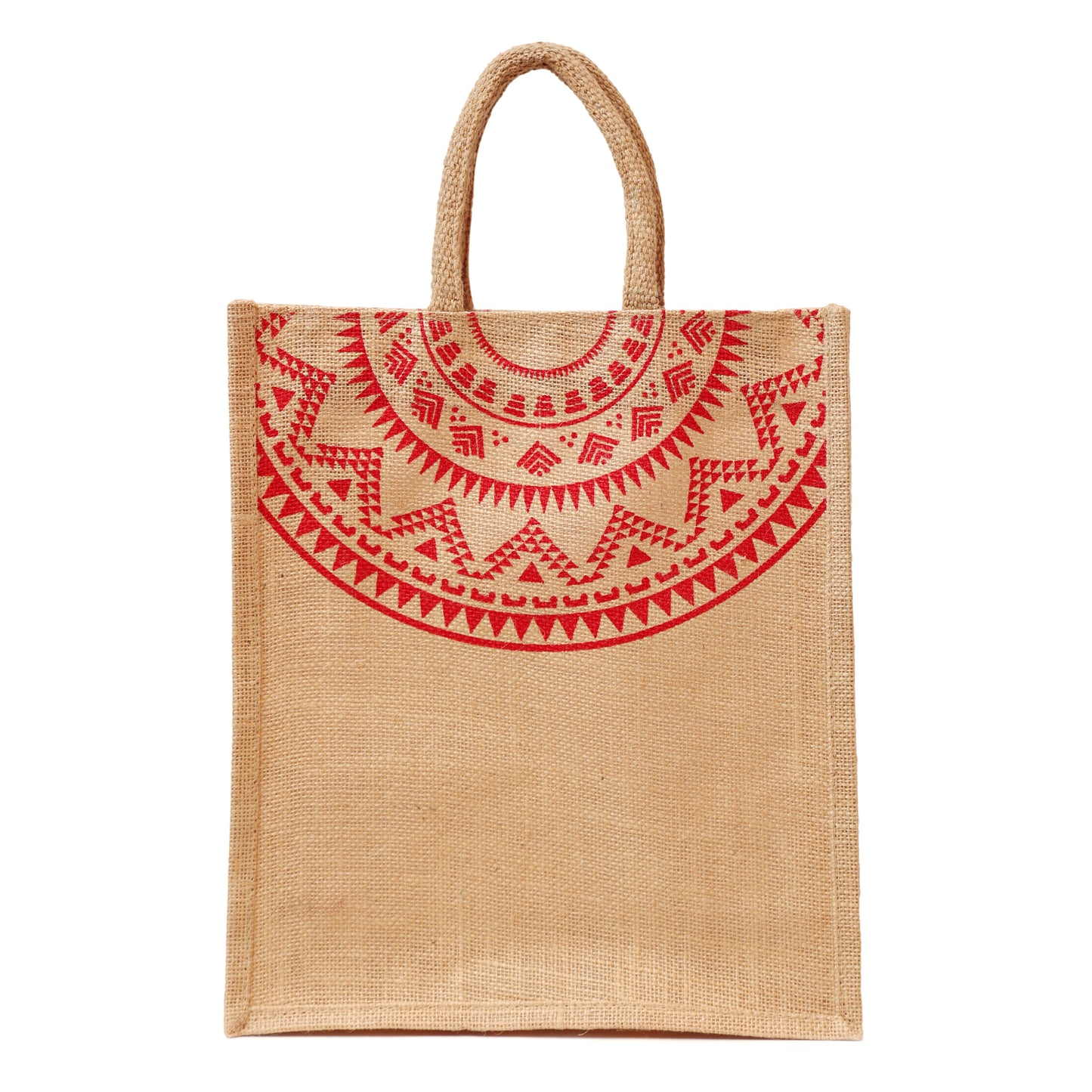 Eco-Friendly Jute Carry Bags – Available in Size 12x14x5 Inch | Reusable Shopping Bags for Daily Use with Zipper | Durable & Lightweight