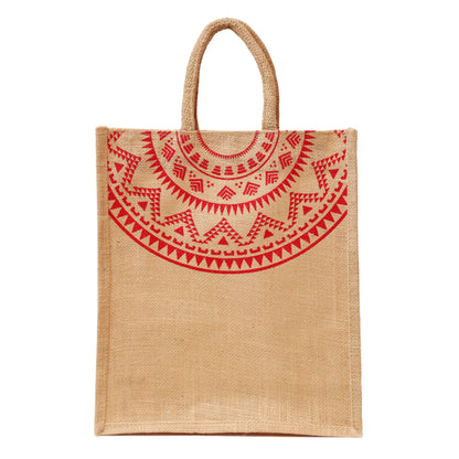 Eco-Friendly Jute Carry Bags – Available in Size 12x14x5 Inch | Reusable Shopping Bags for Daily Use with Zipper | Durable & Lightweight