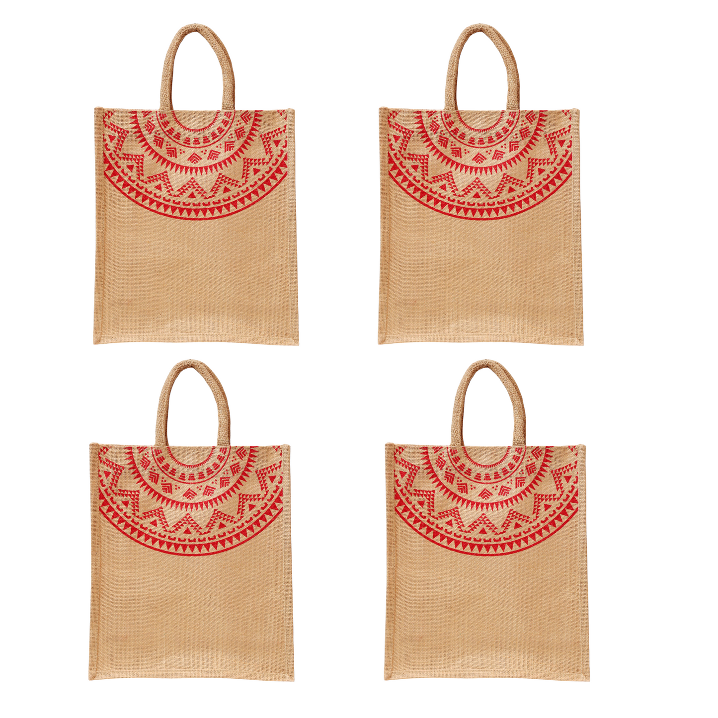 Eco-Friendly Jute Carry Bags – Available in Size 12x14x5 Inch | Reusable Shopping Bags for Daily Use with Zipper | Durable & Lightweight