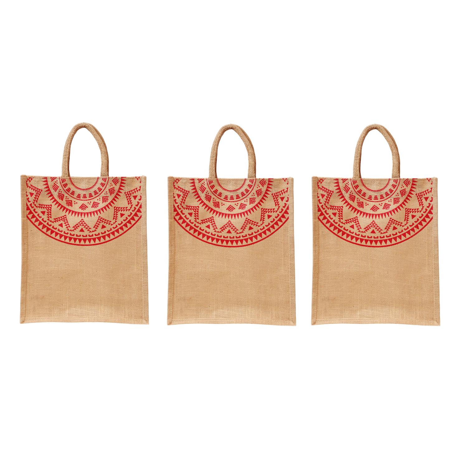 Eco-Friendly Jute Carry Bags – Available in Size 12x14x5 Inch | Reusable Shopping Bags for Daily Use with Zipper | Durable & Lightweight