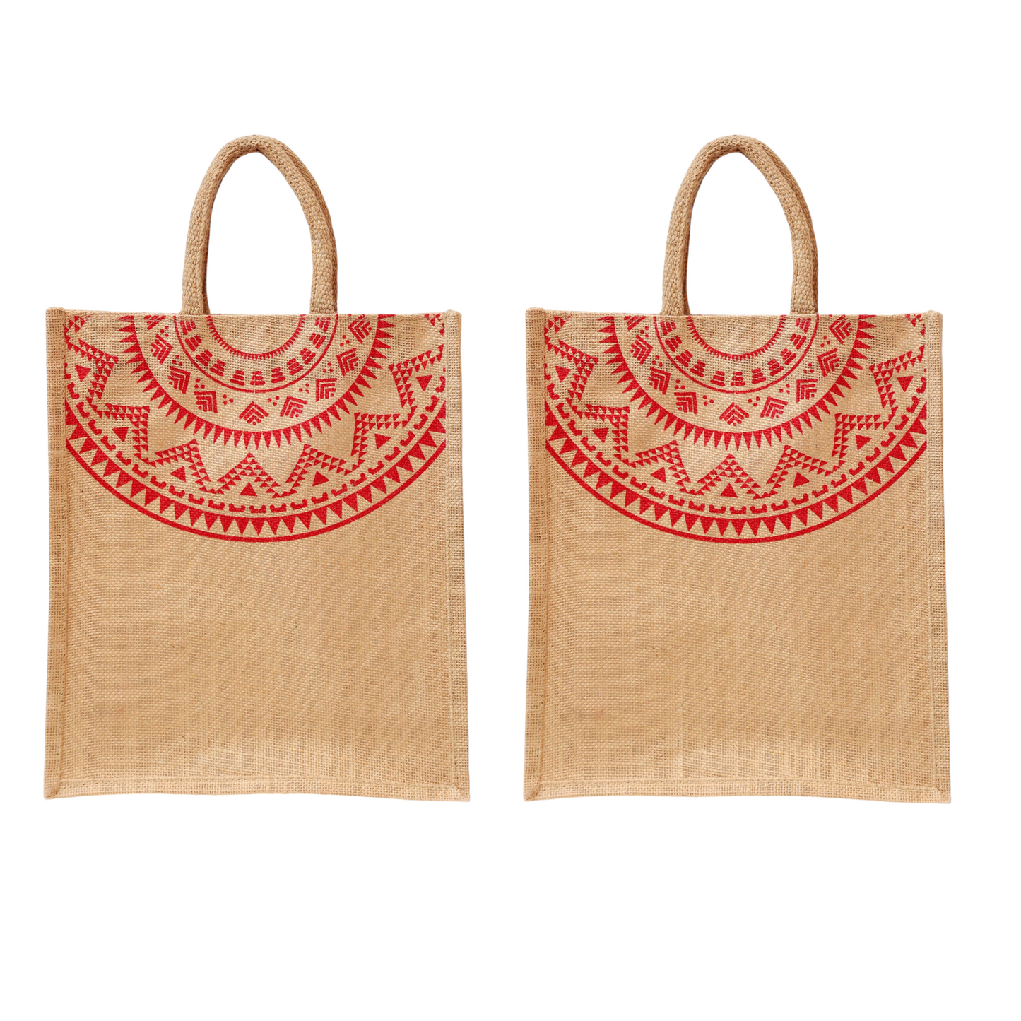 Eco-Friendly Jute Carry Bags – Available in Size 12x14x5 Inch | Reusable Shopping Bags for Daily Use with Zipper | Durable & Lightweight