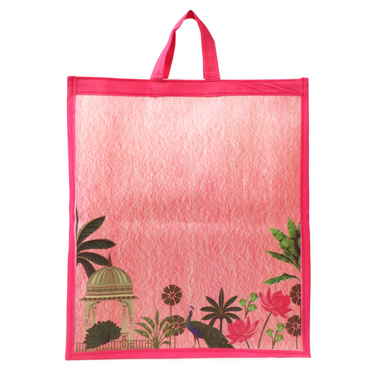 Etchvara Reusable Gift Bags with Matte Finish | Pack of 5 (17.5x15.5x5 inches)