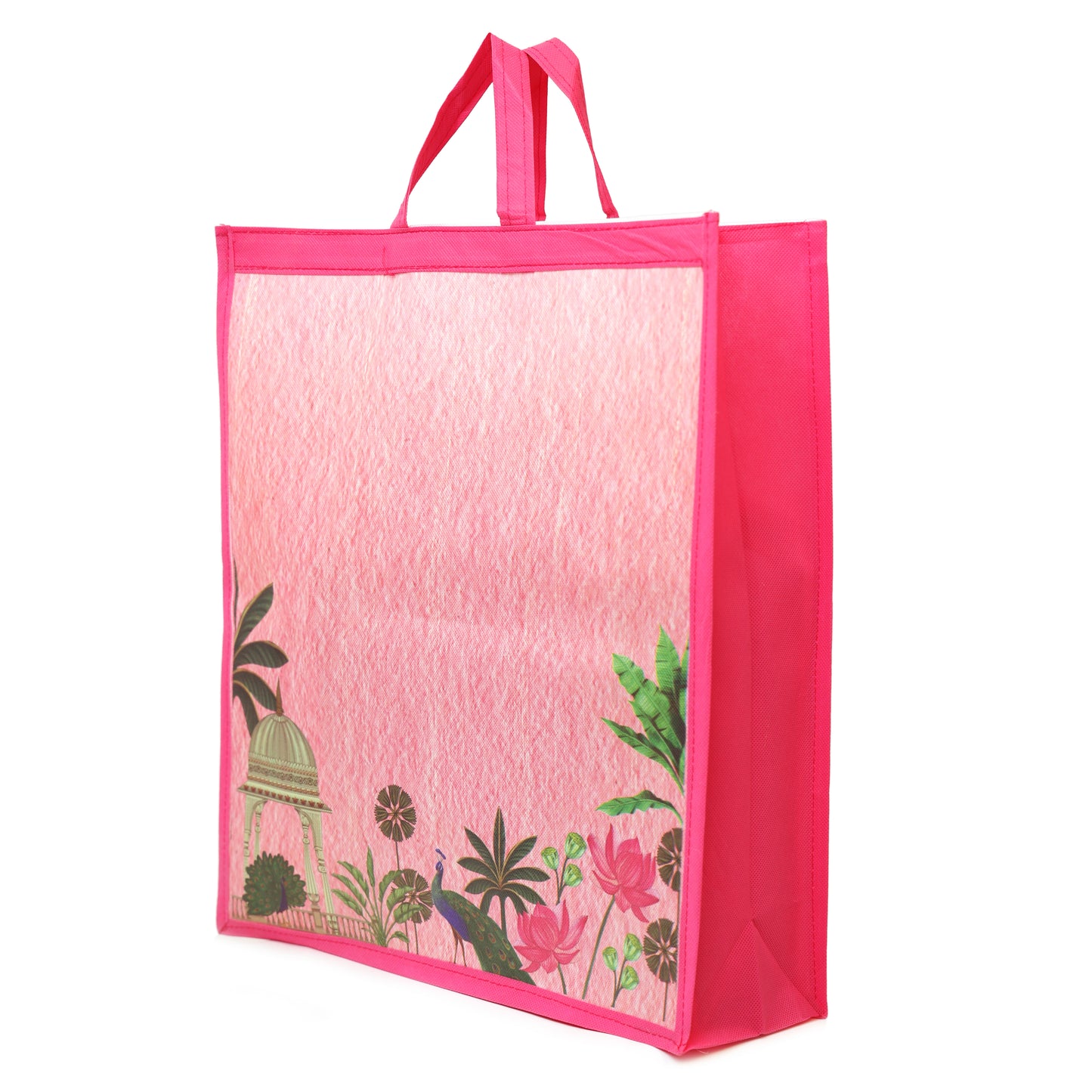 Etchvara Reusable Gift Bags with Matte Finish | Pack of 5 (17.5x15.5x5 inches)