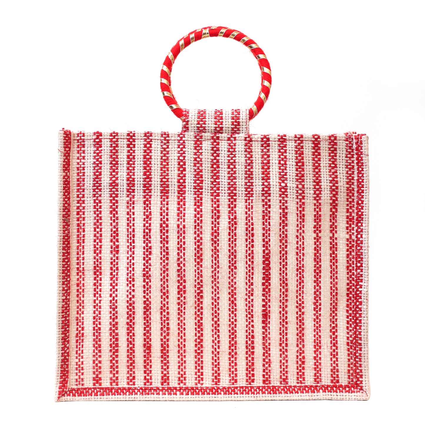 Jute Gift Bag with Transparent Window for Wedding Gifting & Return Gifts – 12x10x4 Inch