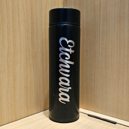 Smart LED Temperature Bottle | 500ml Insulated Steel Flask | Hot & Cold Thermos for Travel, Gym & Office (Black)