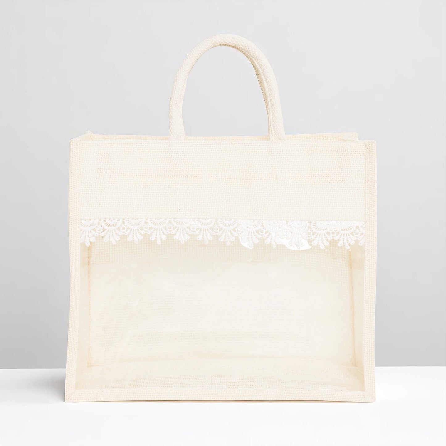 Jute Gift Hamper Bag with Transparent Window | Eco-Friendly Bag for Gifting, Return Gifts, Dry Fruits | Reusable Tote Bag