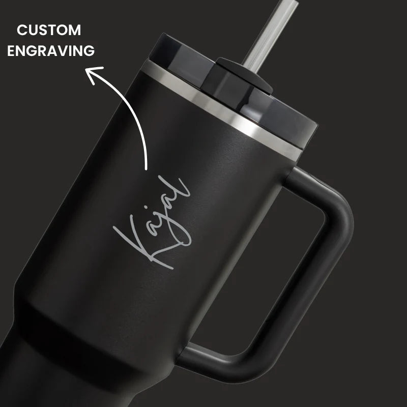 Customized Stanley Mug 1200ml | Personalized Stainless Steel Tumbler | Hot & Cold Insulated Flask | Custom Name Logo Gift Mug for Men & Women