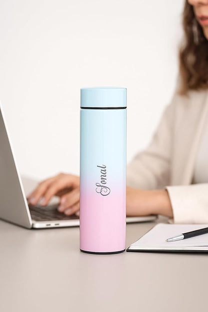 500ml Personalized Water Bottle | Stainless Steel | LED Temp Display | Hot & Cold