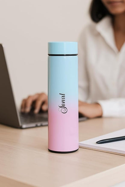 500ml Personalized Water Bottle | Stainless Steel | LED Temp Display | Hot & Cold