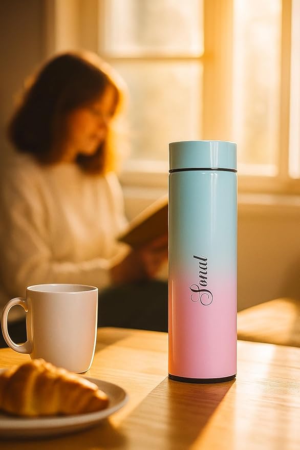 500ml Personalized Water Bottle | Stainless Steel | LED Temp Display | Hot & Cold