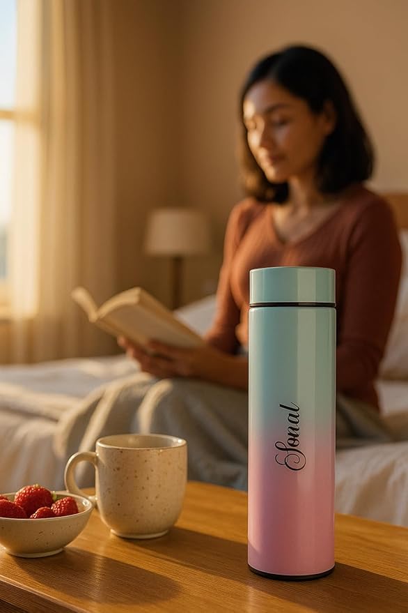 500ml Personalized Water Bottle | Stainless Steel | LED Temp Display | Hot & Cold