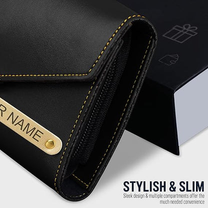 Etchvara Personalized Lady Wallet – Custom Name & Charm Gift for Her