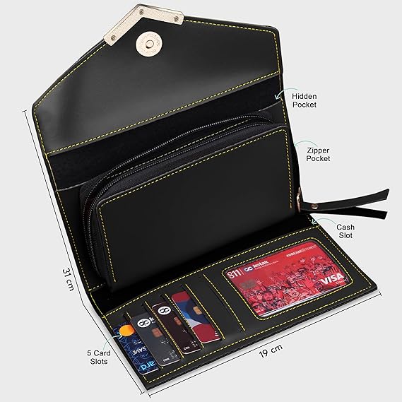 Etchvara Personalized Lady Wallet – Custom Name & Charm Gift for Her