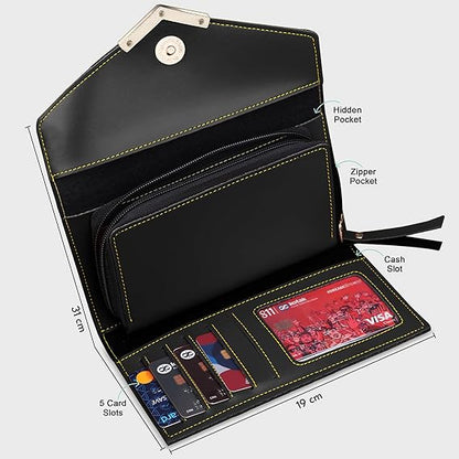 Etchvara Personalized Lady Wallet – Custom Name & Charm Gift for Her