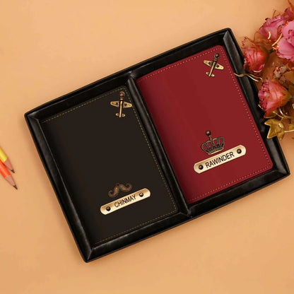 Etchvara Couple Passport Covers – Personalized Vegan Leather Gift
