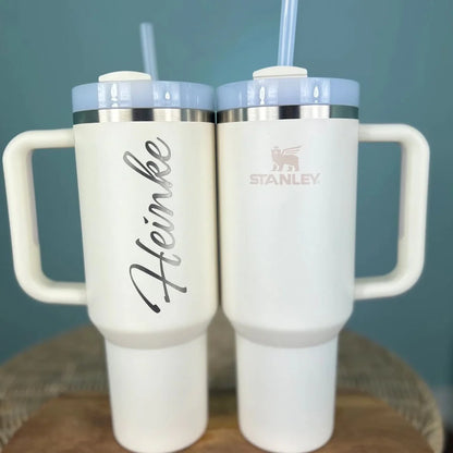 Customized Stanley Mug 1200ml | Personalized Stainless Steel Tumbler | Hot & Cold Insulated Flask | Custom Name Logo Gift Mug for Men & Women