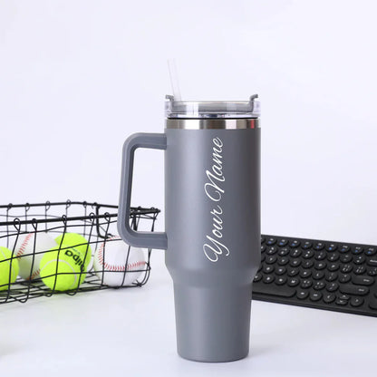 Customized Stanley Mug 1200ml | Personalized Stainless Steel Tumbler | Hot & Cold Insulated Flask | Custom Name Logo Gift Mug for Men & Women