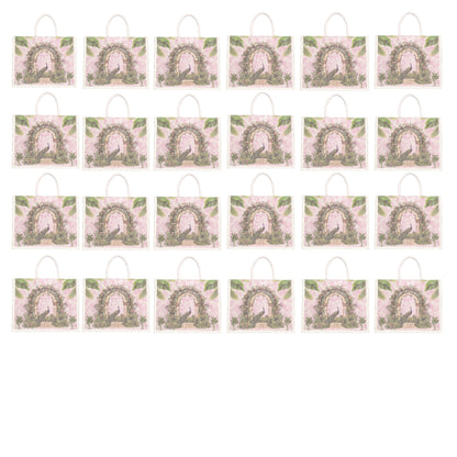 Designer Peacock Garden Jute Bag | Eco-Friendly Reusable Tote | Floral Printed Shopping Handbag (16×14×5 inch)