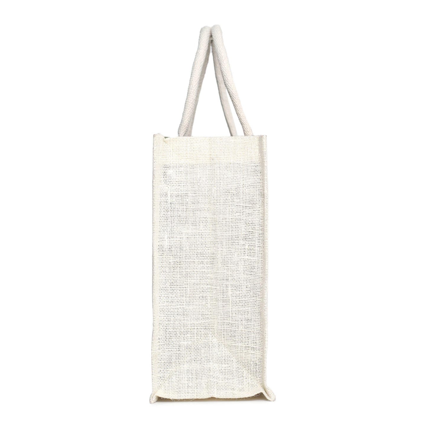 Designer Peacock Garden Jute Bag | Eco-Friendly Reusable Tote | Floral Printed Shopping Handbag (16×14×5 inch)