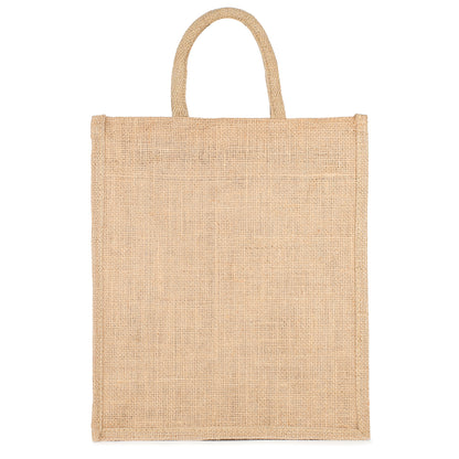 Umbrella Print Jute Bag | Eco-Friendly Reusable Shopping Tote | Zipper Closure | 33x29x12cm