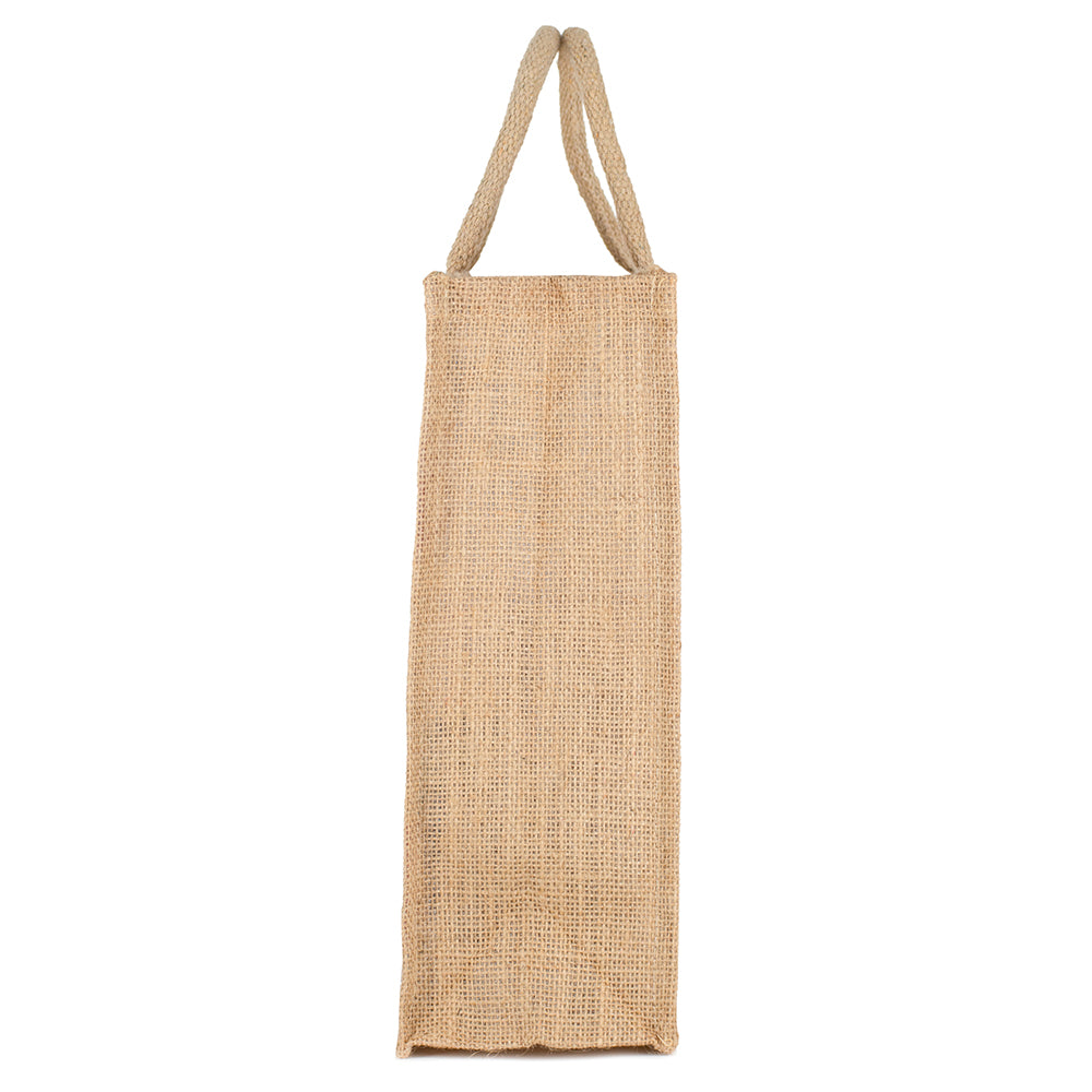 Pumpkin Design Jute Bag | Reusable Grocery/Vegetable Bag | Multi-Purpose Printed Lunch Tote | 33x29x12cm