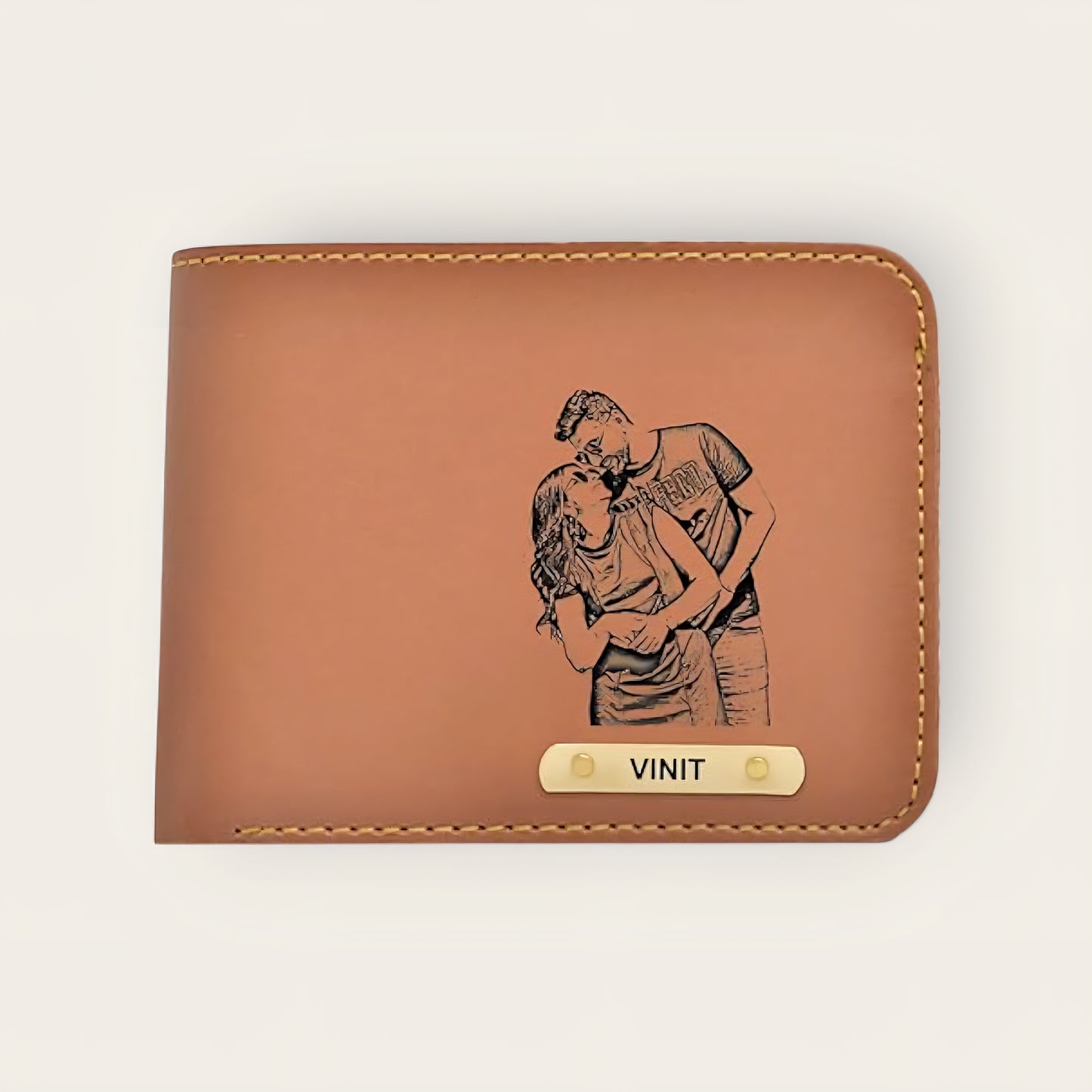Etchvara Personalized Men’s Wallet – Name & Photo Engraved Gift