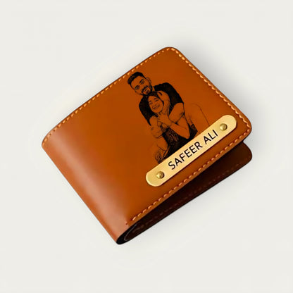 Etchvara Personalized Men’s Wallet – Name & Photo Engraved Gift