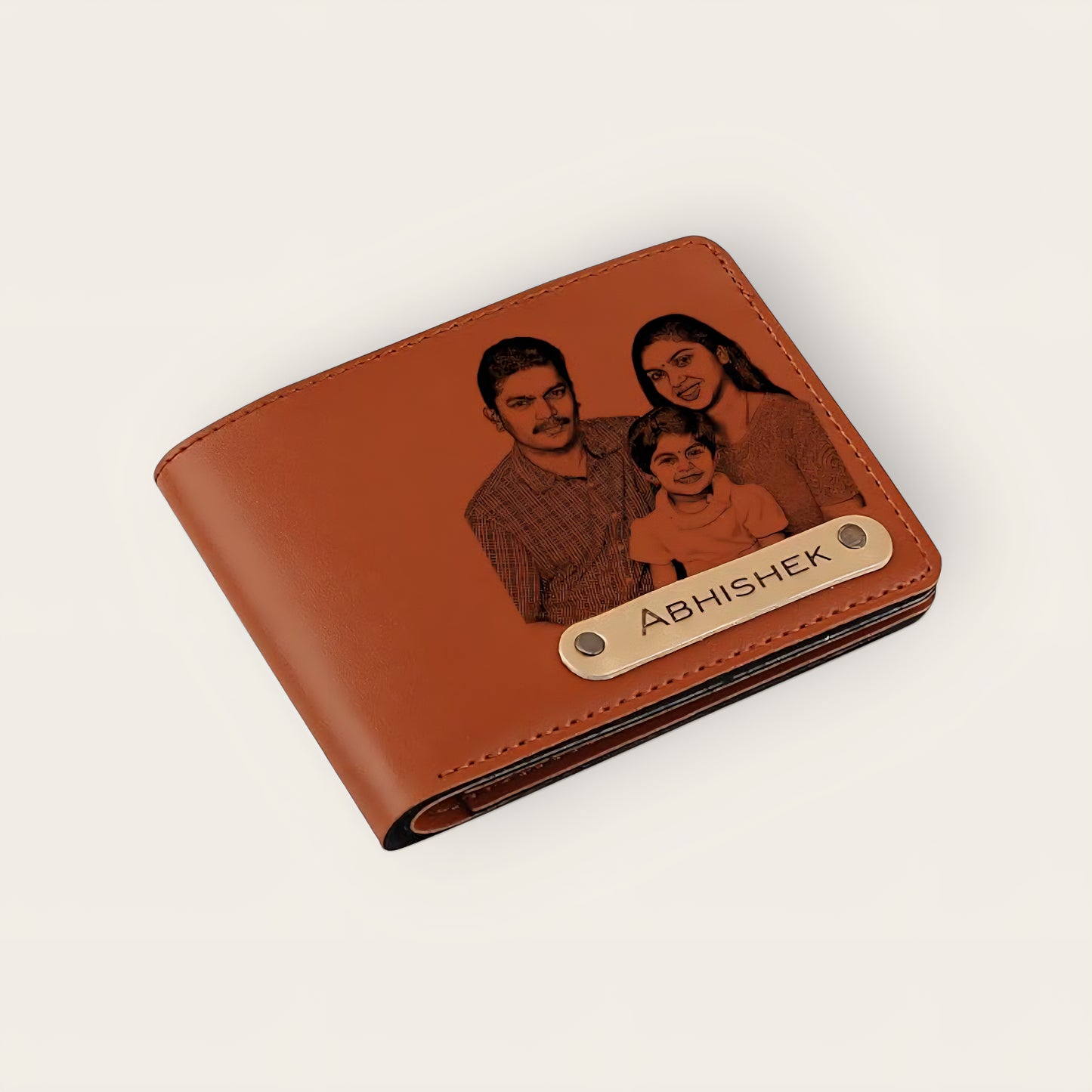Etchvara Personalized Men’s Wallet – Name & Photo Engraved Gift