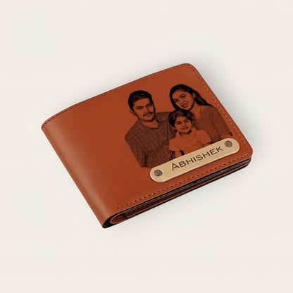 Etchvara Personalized Men’s Wallet – Name & Photo Engraved Gift