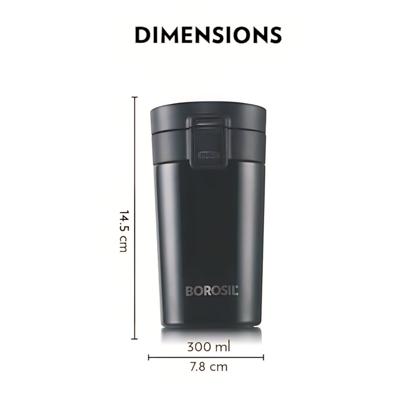 300ml Stainless Steel Coffee Mug – Vacuum Insulated Travel Tumbler with Flip Lid & Mesh Filter, Hot & Cold Beverage Mug, Gift for Men & Women
