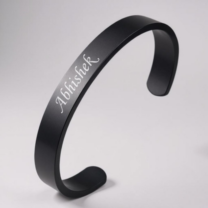 Personalized Stainless Steel Engraved Bracelet | Adjustable Name Bracelet | Gift for Him & Her