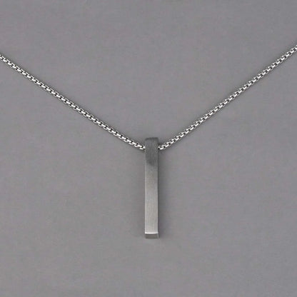 Personalized Stainless Steel Bar Pendant Necklace | Custom Engraved Name | Gold, Rose Gold, Black & Silver | Stylish Gift for Men & Women