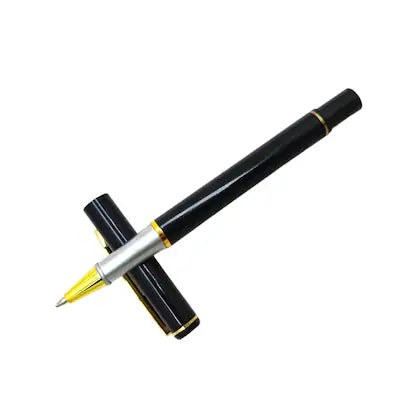 Personalized Black Satin Finish Ball Pen | Magnetic Cap | Custom Name Engraving | Elegant Office & Gift Pen | Blue Ink