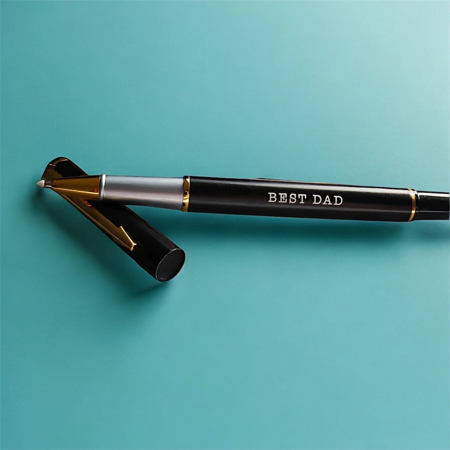 Personalized Black Satin Finish Ball Pen | Magnetic Cap | Custom Name Engraving | Elegant Office & Gift Pen | Blue Ink