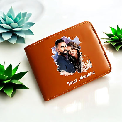 Etchvara Personalized Men’s Vegan Leather Wallet – Name & Photo